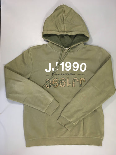 Sweat à capuche kaki Jack&Jones JJ1990, moins cher chez Petit Kiwi