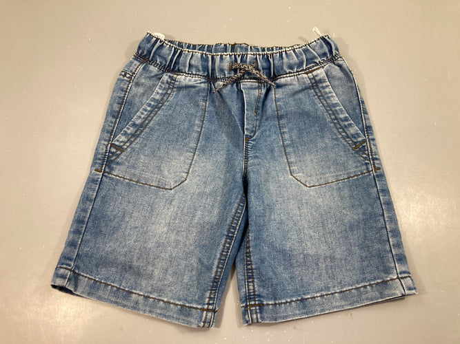 Bermuda denim taille élastiquée, moins cher chez Petit Kiwi