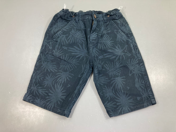 Bermuda chino bleu foncé feuillge, moins cher chez Petit Kiwi