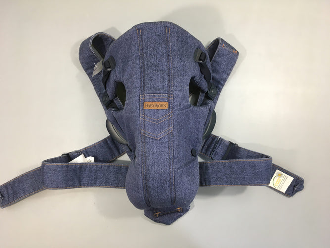 Porte-bébé bleu jean, porte-bébé ventral, jusque 10kg, moins cher chez Petit Kiwi