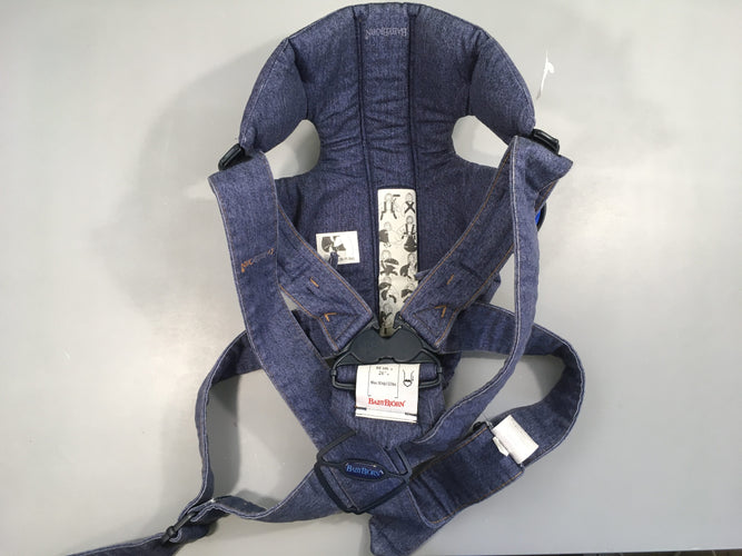 Porte-bébé bleu jean, porte-bébé ventral, jusque 10kg, moins cher chez Petit Kiwi