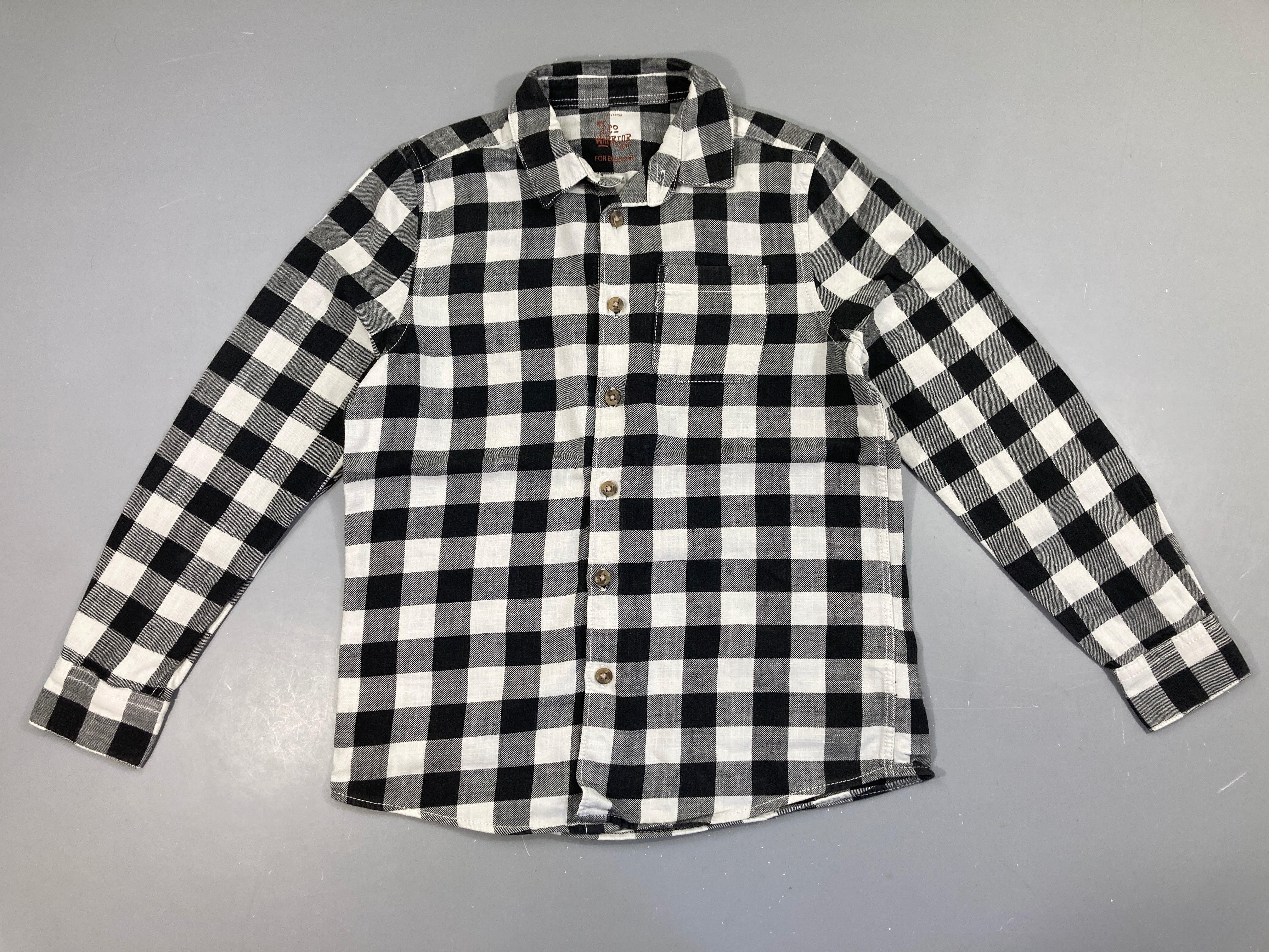 Chemise m.l carreaux noir/blanc
