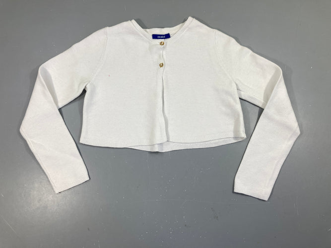 Gilet blanc court, moins cher chez Petit Kiwi