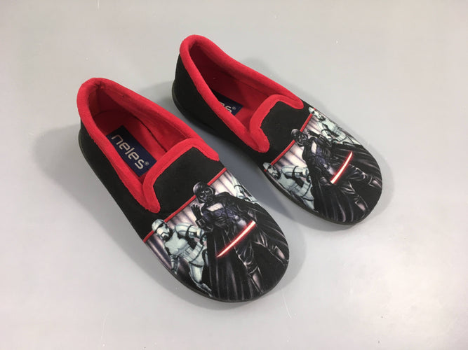 Pantoufles velours noir/rouge Dark Vador, Star Wars, 31, moins cher chez Petit Kiwi