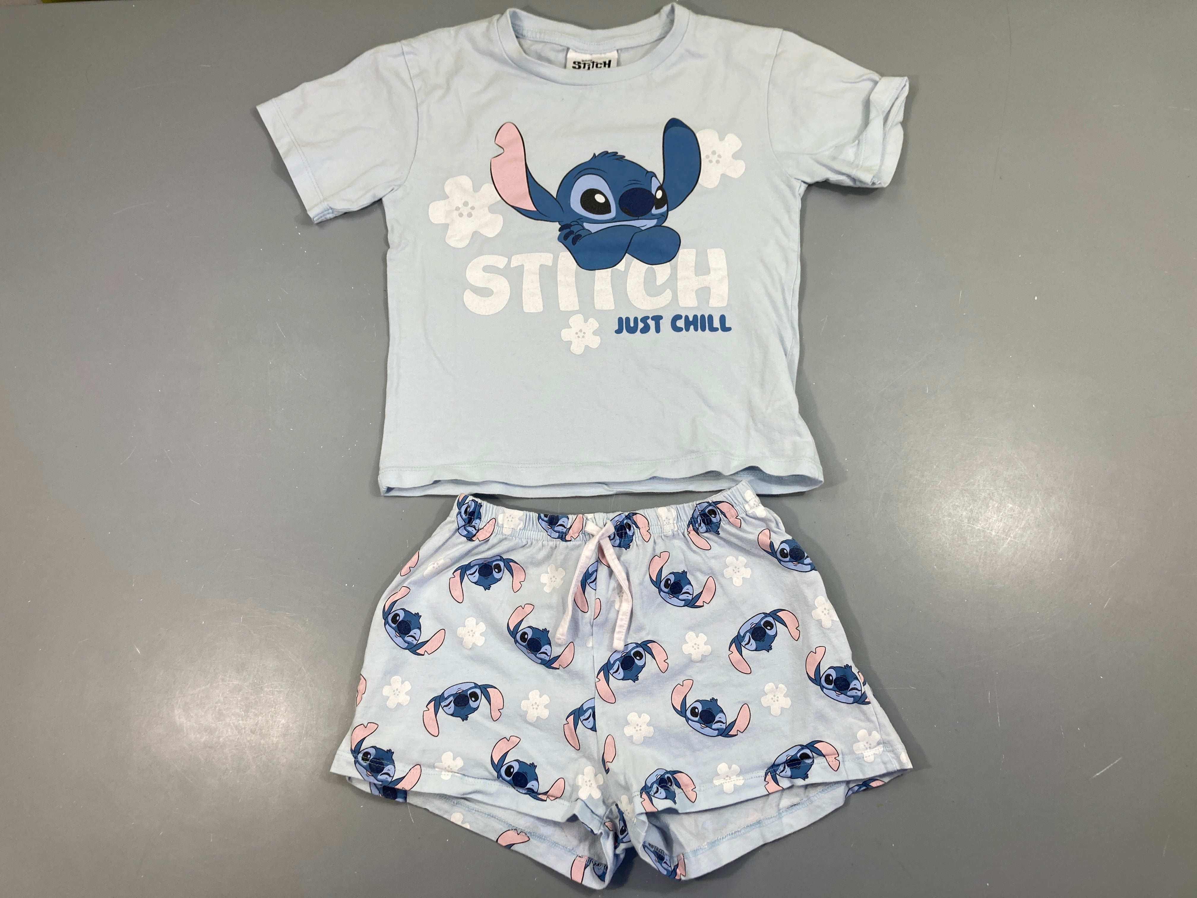 Pyjashort 2pcs jersey bleu Stitch
