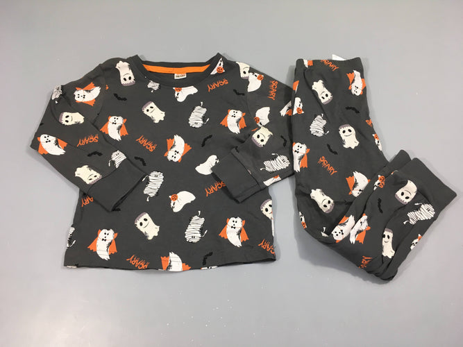 Pyjama 2pcs jersey gris foncé Fantômes, moins cher chez Petit Kiwi