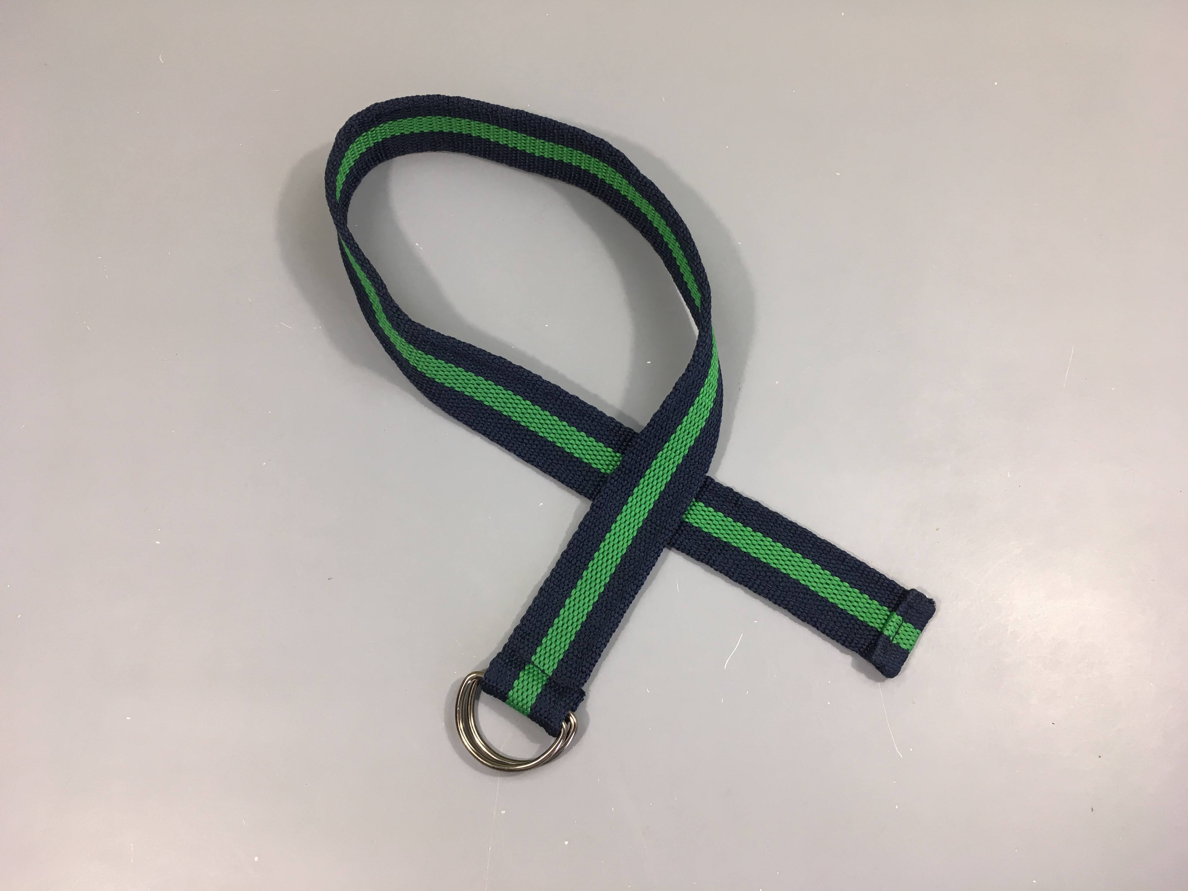 Ceinture bleu marine/vert, 60cm