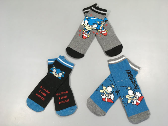 3 paires de chaussettes Paw Patrol, gris-noir-bleu, 27-30, moins cher chez Petit Kiwi