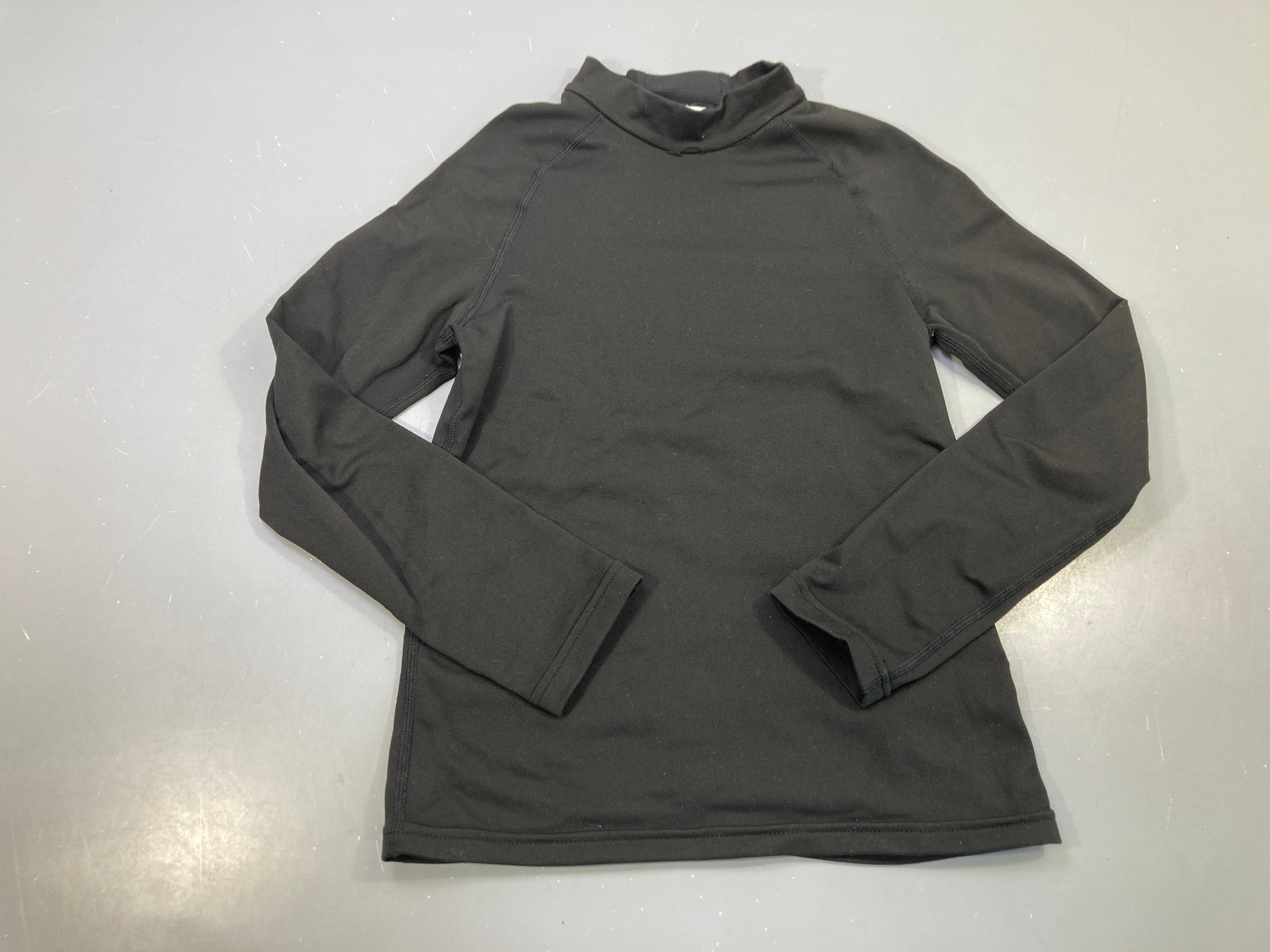 Sous vêtment thermique t-shirt m.l col montant noir