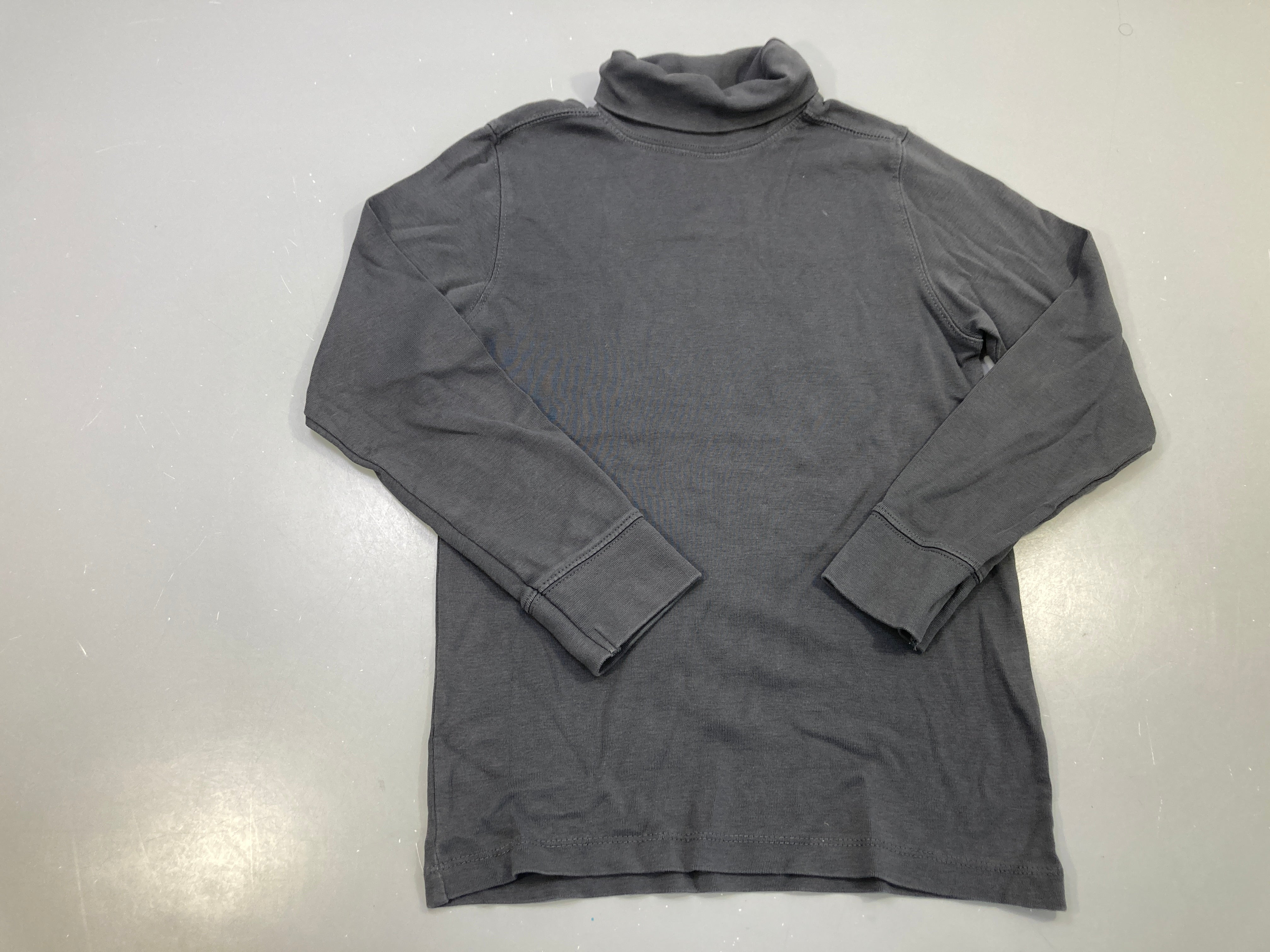 T-shirt m.l col roulé gris anthracite