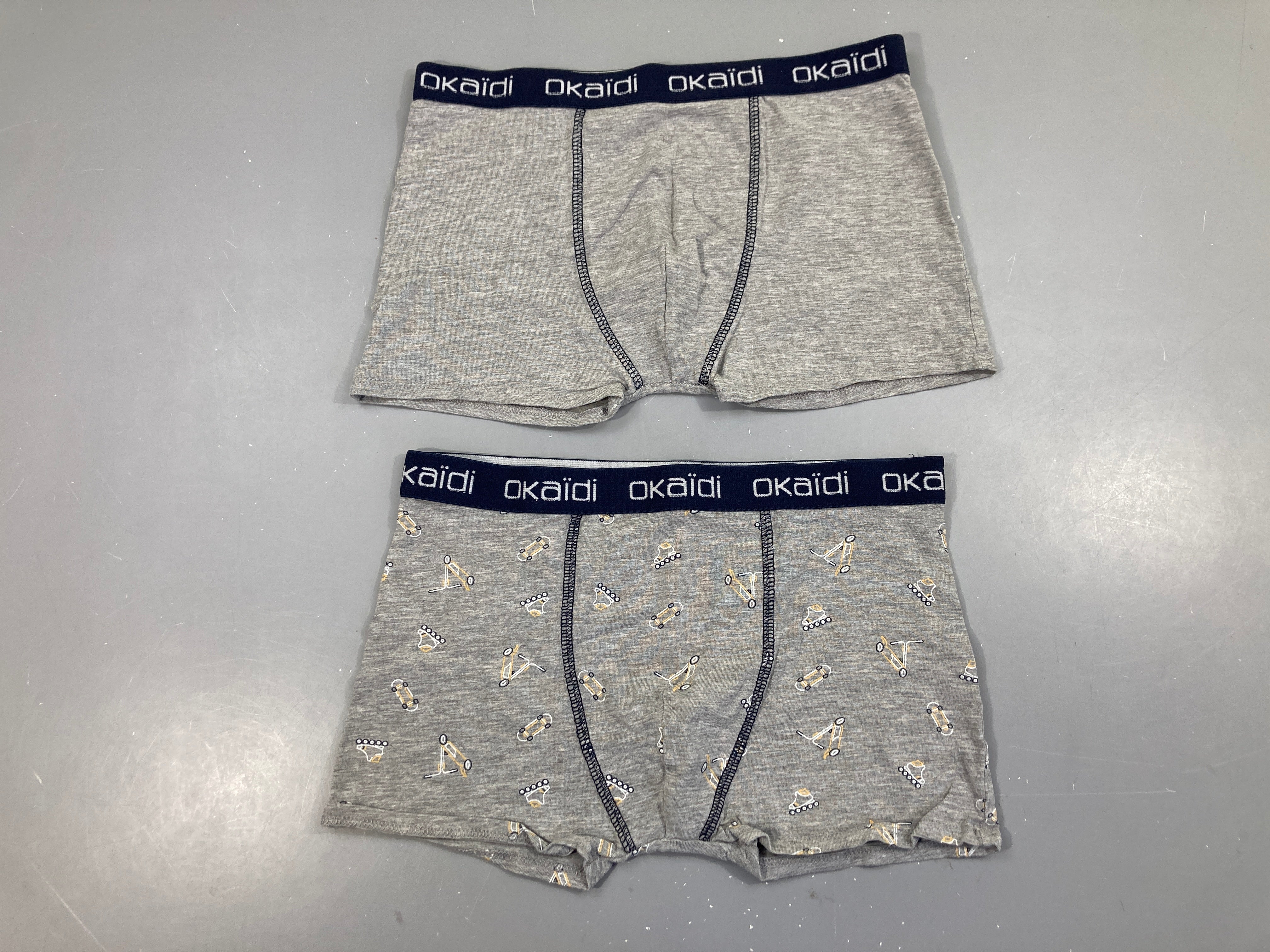 Lot de 2 boxers gris rollers