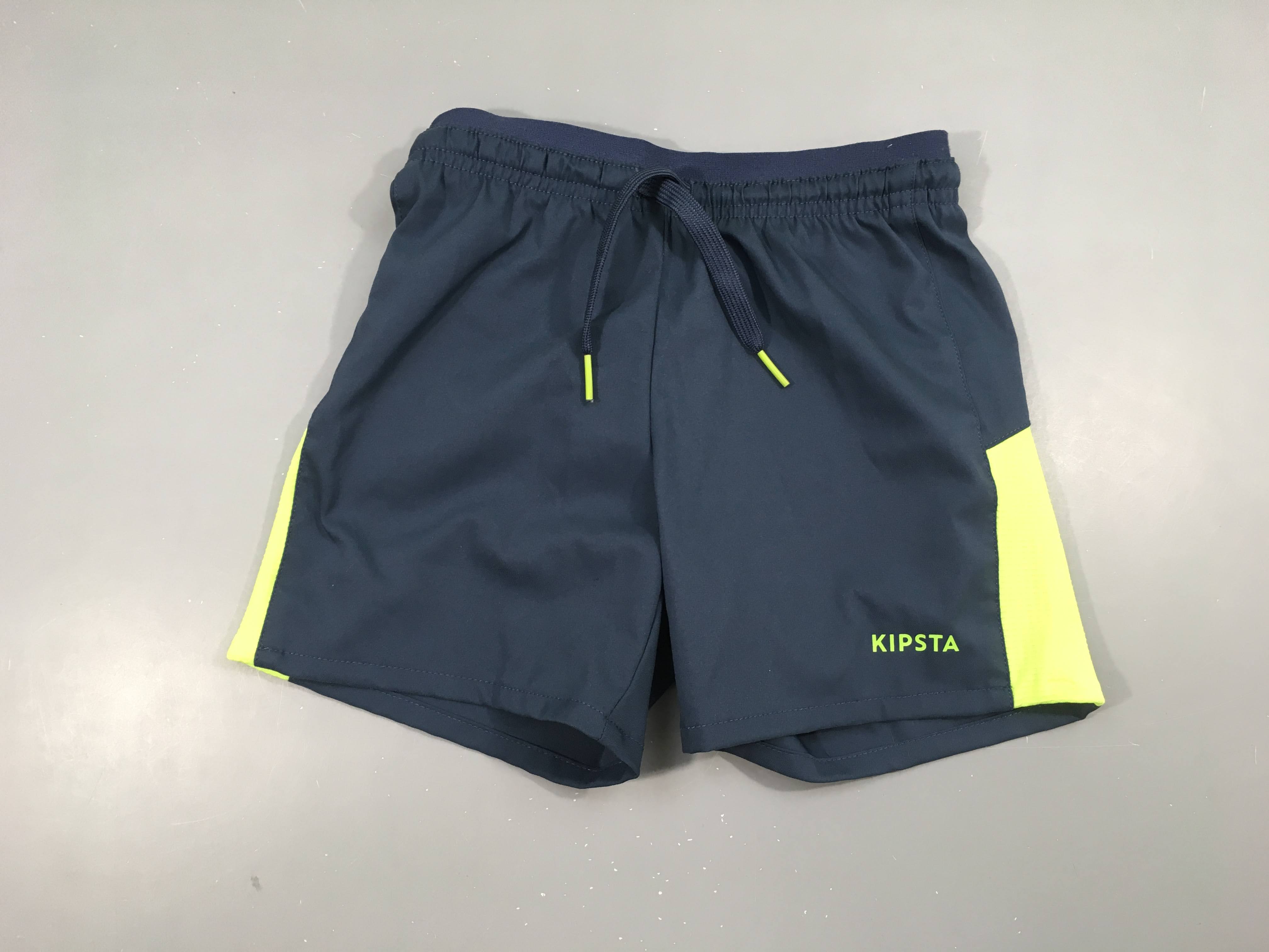 Short de sport bleu/jaune, Kipsta