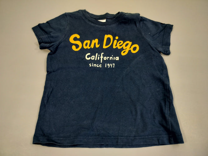 T-shirt m.c bleu marine "San Diego", moins cher chez Petit Kiwi
