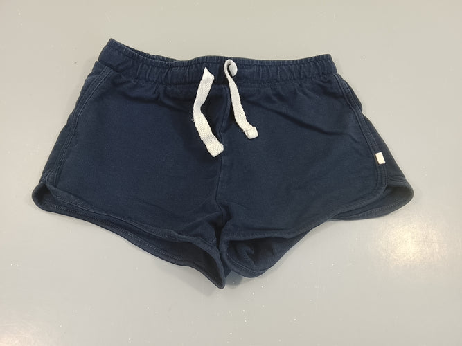 Short molleton bleu marine,cordon blanc et argenté, moins cher chez Petit Kiwi