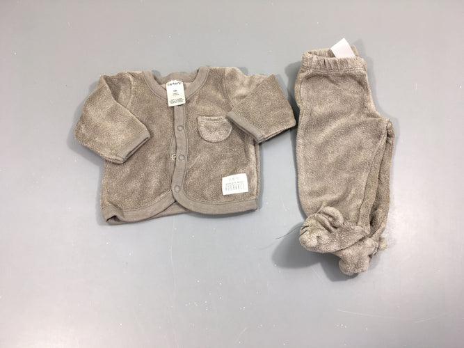Gilet éponge taupe + Pantalon, moins cher chez Petit Kiwi