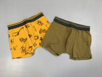 2 boxers orange/kaki