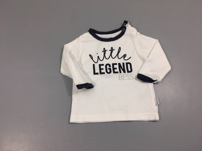 T-shirt m.l blanc Little Legend, moins cher chez Petit Kiwi