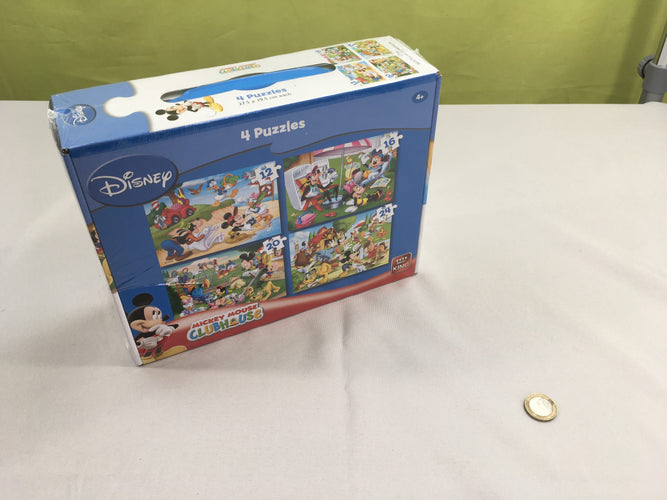 NEUF sous blister, 4 puzzles mickey mouse clubhouse, 4+, moins cher chez Petit Kiwi