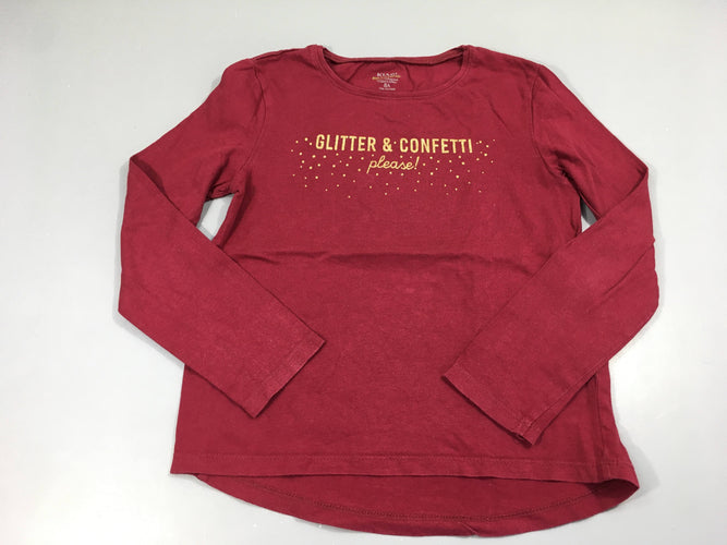 T-shirt m.l rouge foncé Glitter, moins cher chez Petit Kiwi