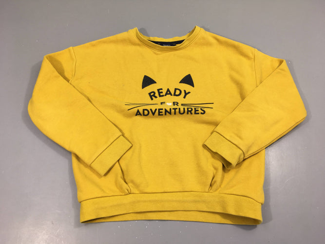 Sweat jaune Chat, moins cher chez Petit Kiwi