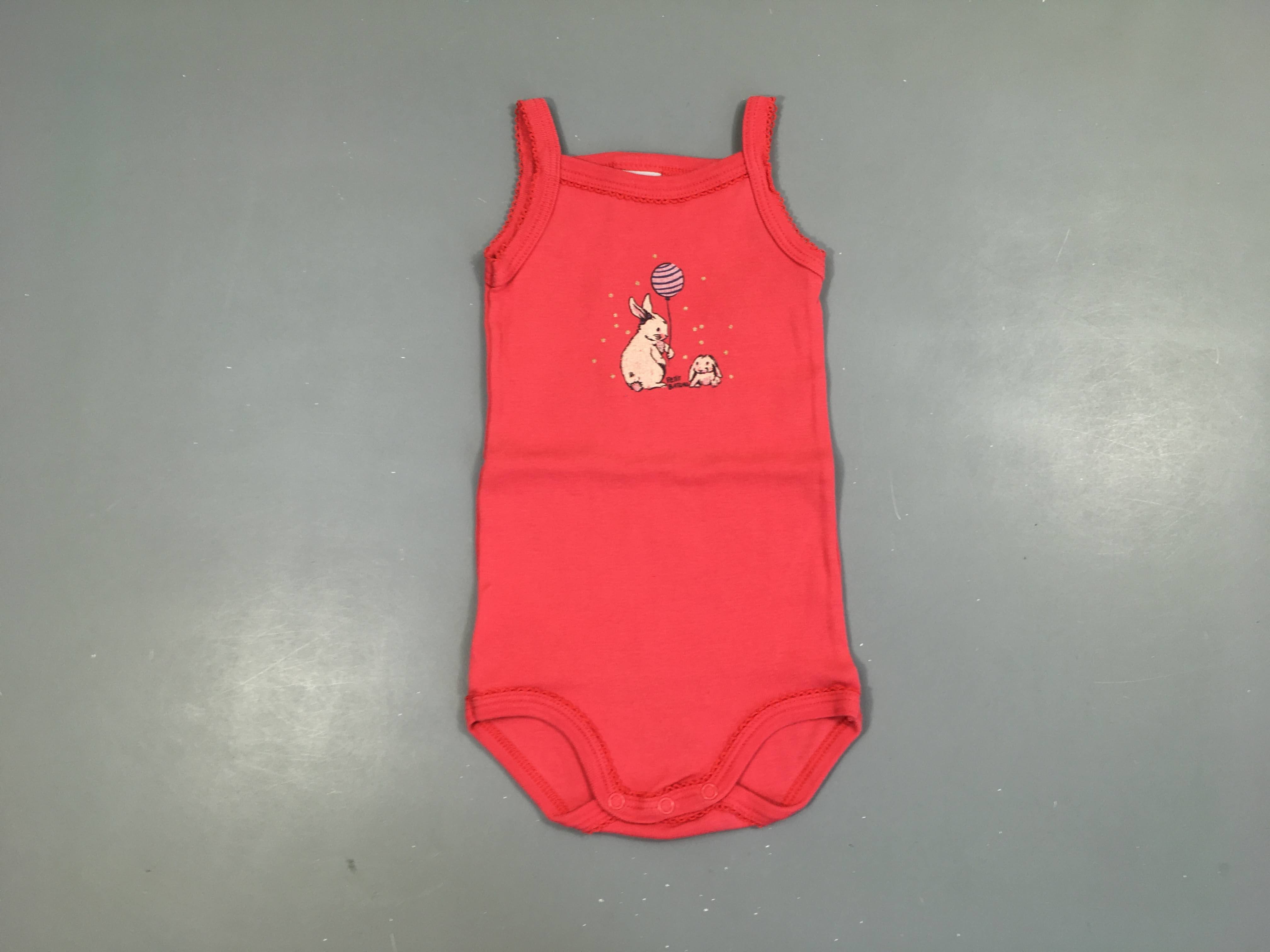 Body fines bretelles rose lapin