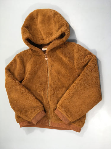 Gilet Veste à capuche peluche brune, moins cher chez Petit Kiwi