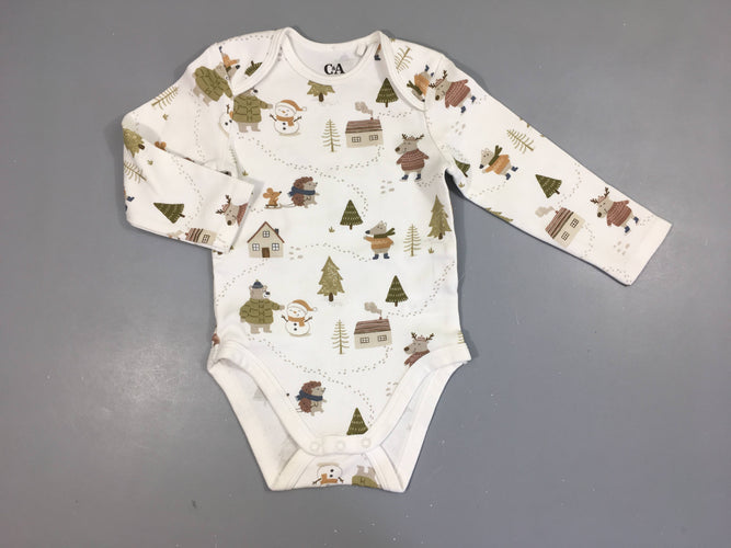 Body m.l blanc hiver, moins cher chez Petit Kiwi