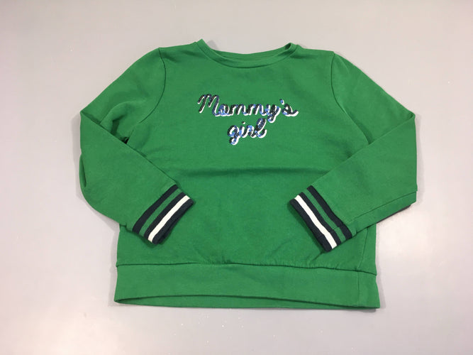 Sweat vert Mamy's girl, moins cher chez Petit Kiwi