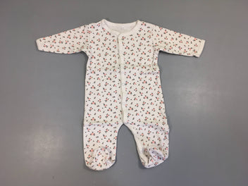 Pyjama jersey blanc fleurs