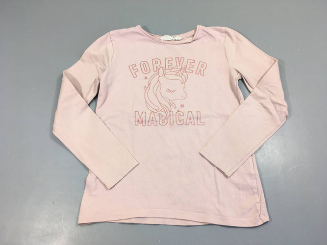 T-shirt m.l rose Licorne, moins cher chez Petit Kiwi
