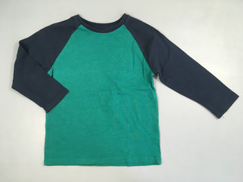 T-shirt m.l vert/bleu marine