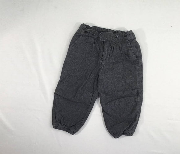 Pantalon gris foncé chevrons doublé jersey, moins cher chez Petit Kiwi