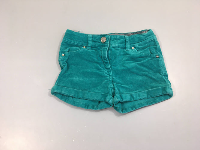 Short à revers velours vert, moins cher chez Petit Kiwi