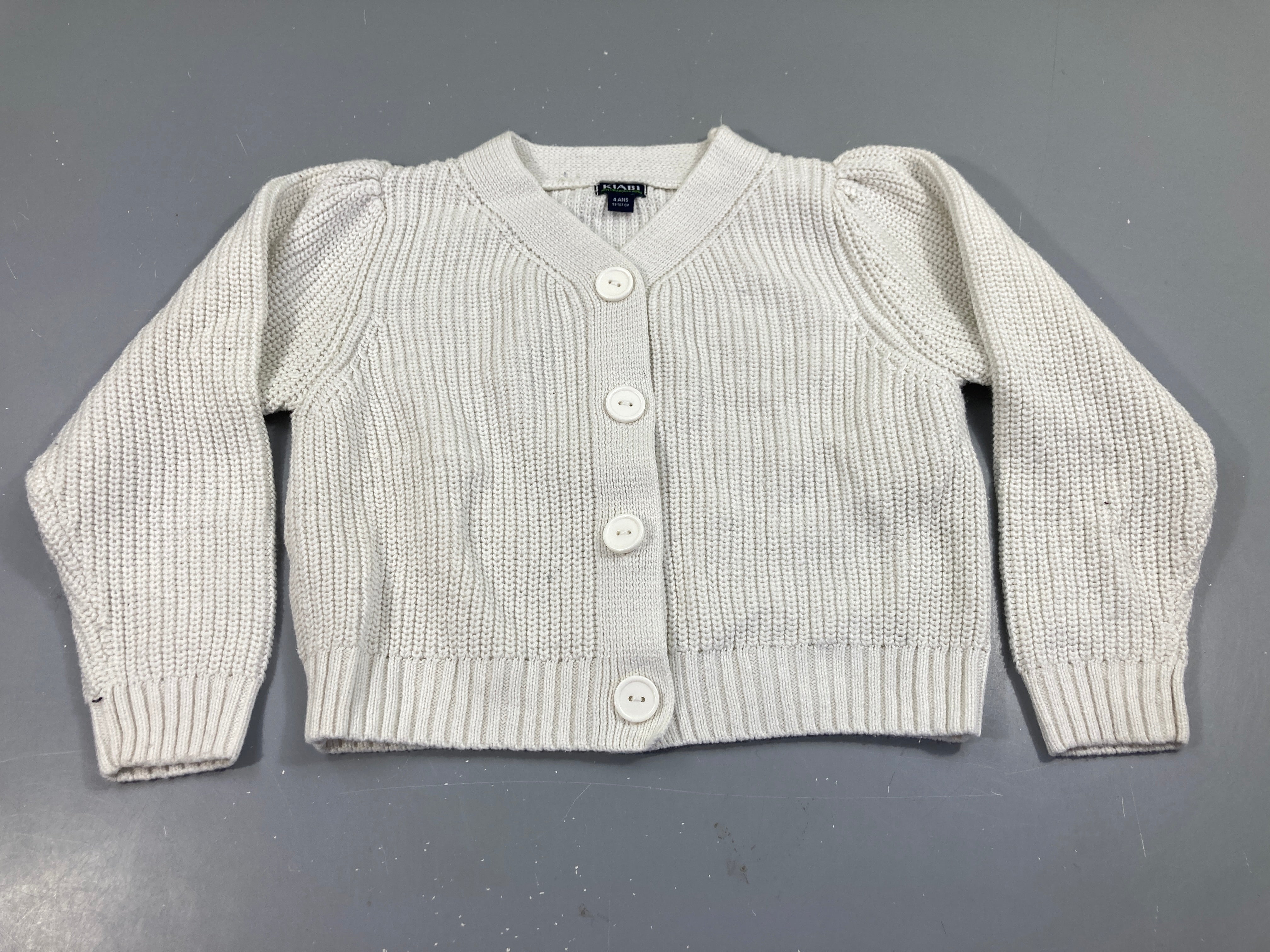 Gilet blanc côtelé