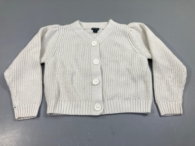 Gilet blanc côtelé, moins cher chez Petit Kiwi