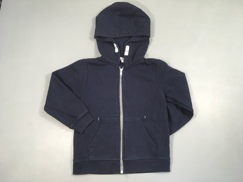 Sweat zippéà capuche bleu marine