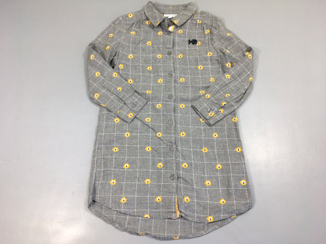 Robe m.l style flanelle grise carreaux HB, moins cher chez Petit Kiwi