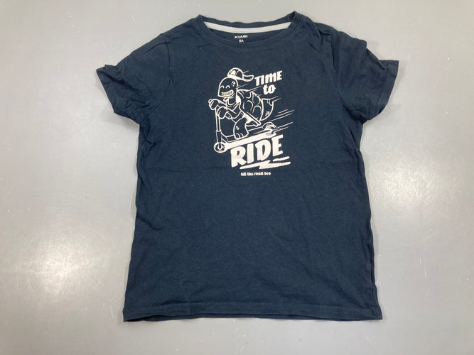 T-shirt m.c bleu foncé tortue ride, moins cher chez Petit Kiwi