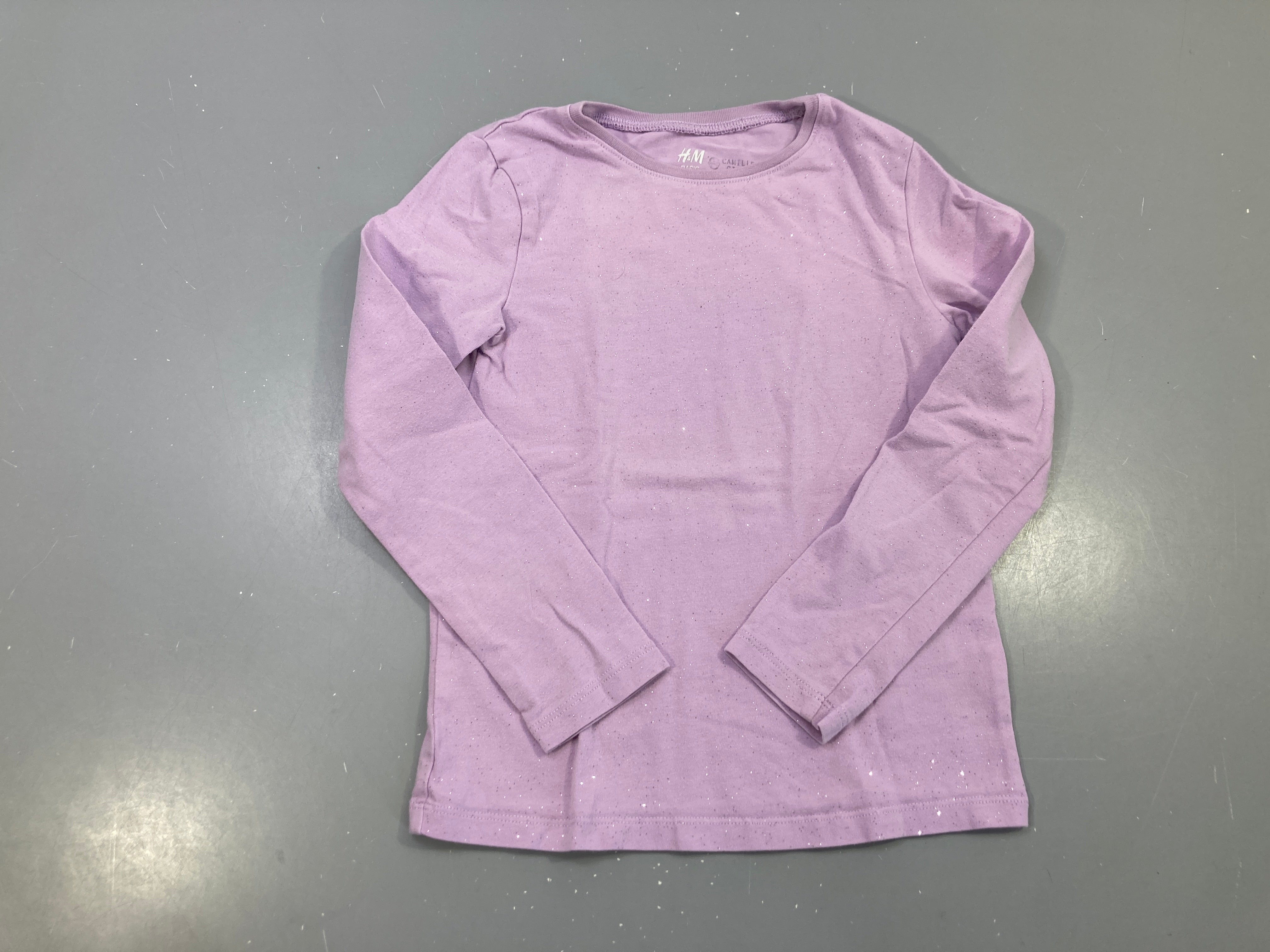 T-shirt m.l lilas à sequins argentés