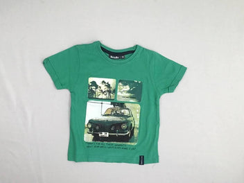 T-shirt m.c vert voiture vintage summer