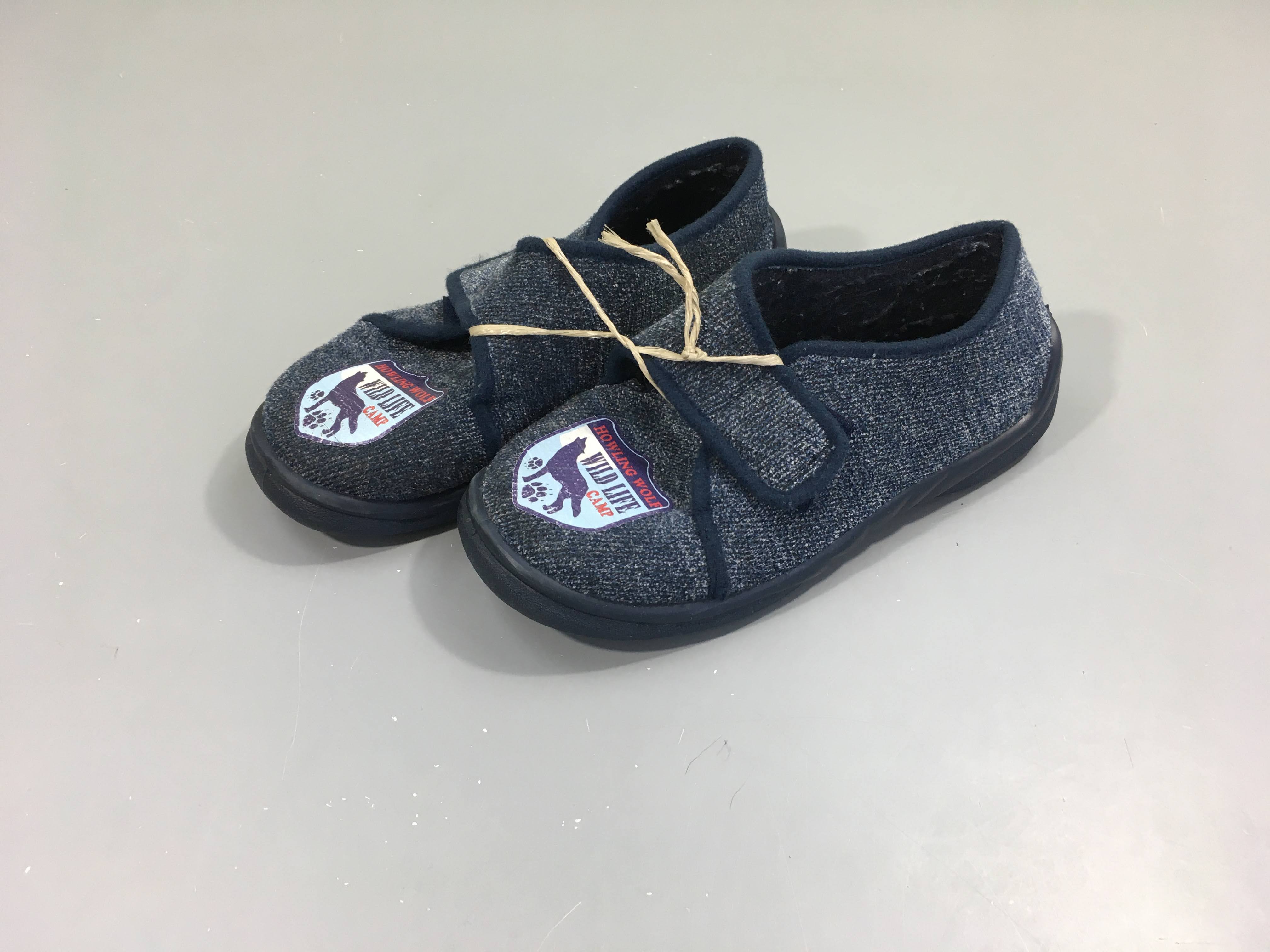 Pantoufles bleu-gris Wolf