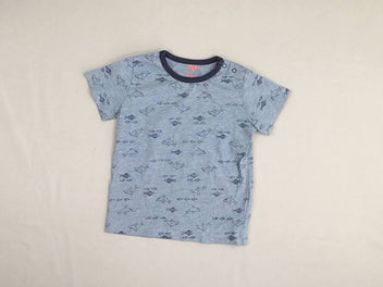 T-shirt m.c bleu clair chiné requins