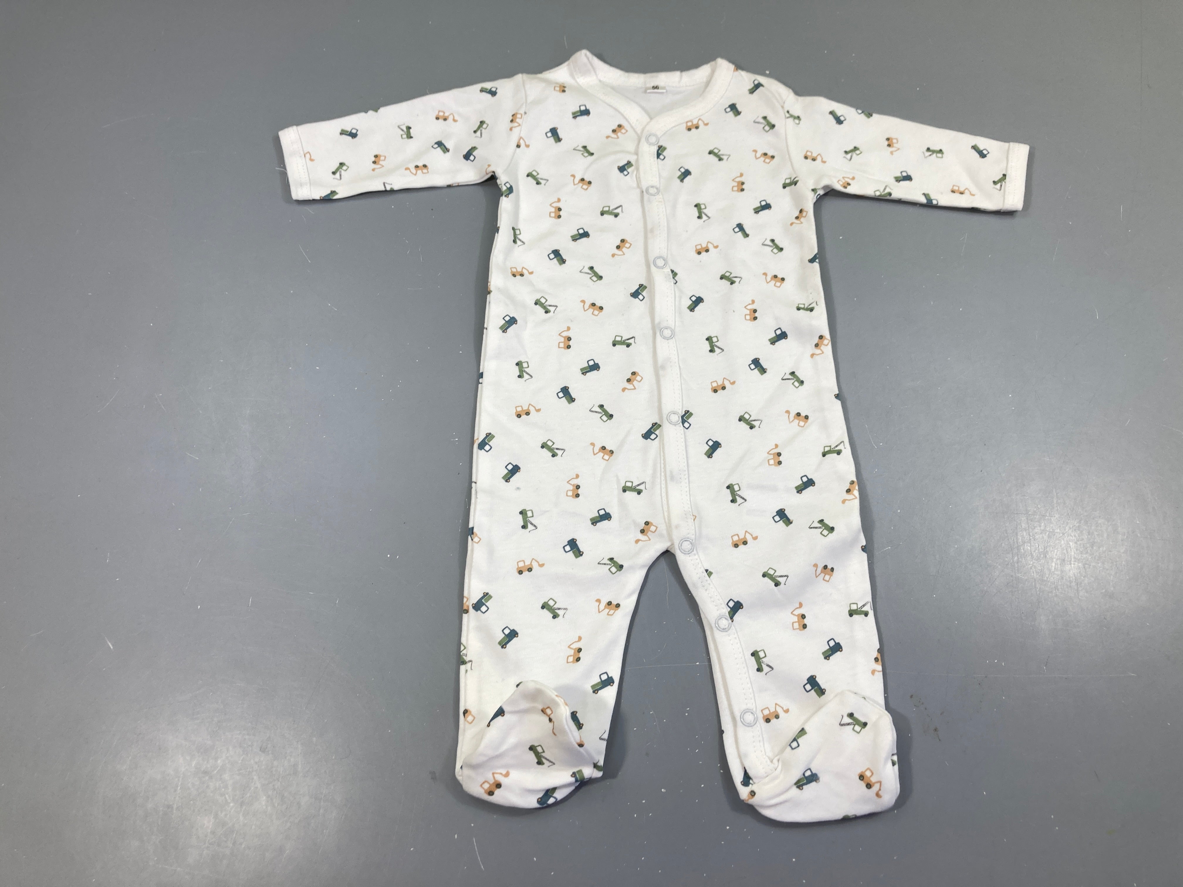 Pyjama jersey blanc véhicules