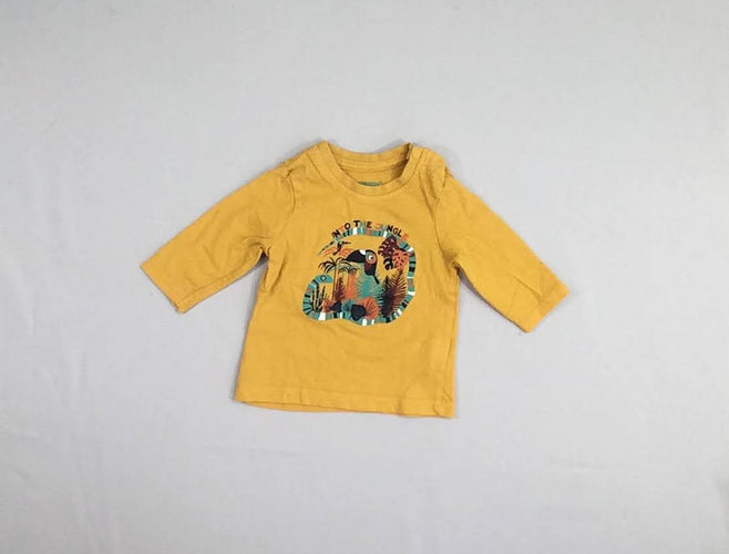 T-shirt m.l jaune into the jungle, moins cher chez Petit Kiwi