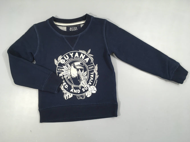 Sweat bleu foncé Guyana, moins cher chez Petit Kiwi