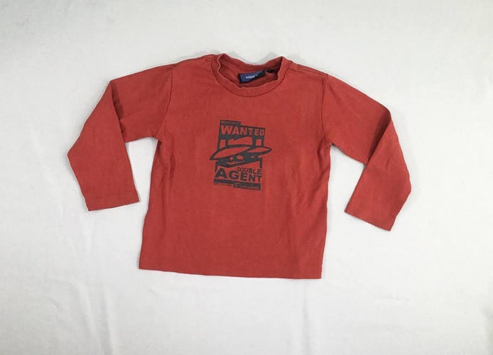 T-shirt m.l rouge wanted, moins cher chez Petit Kiwi