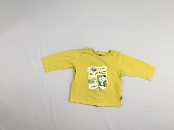 T-shirt m.l jaune Louis quel succès!, moins cher chez Petit Kiwi