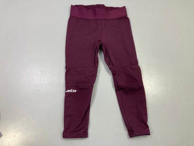 Sous-vêtements thermique legging prune Wedze, moins cher chez Petit Kiwi