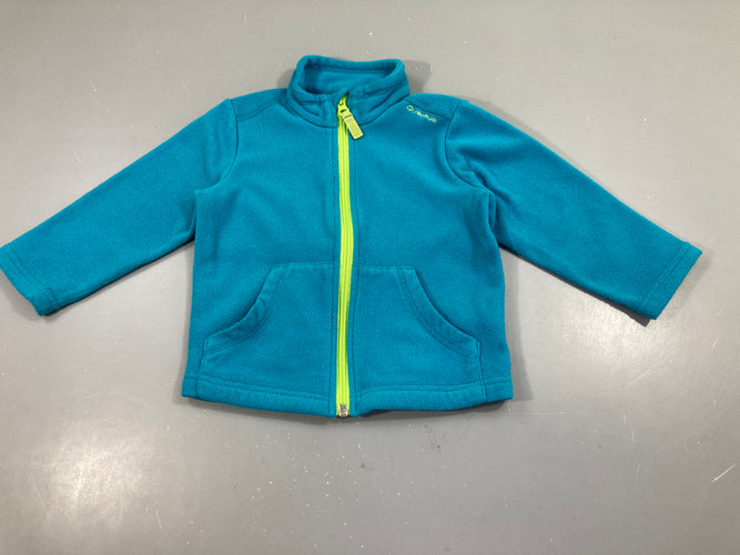 Polar zippé turquoise, moins cher chez Petit Kiwi