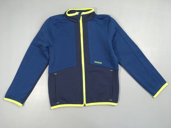 Sweat zippé bleu/anis, Wed'ze, moins cher chez Petit Kiwi